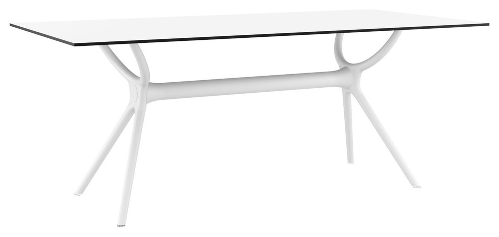 Compamia Air Rectangle Dining Table  71 quot  Midcentury   Outdoor Dining Tables   by Homesquare  Houzz