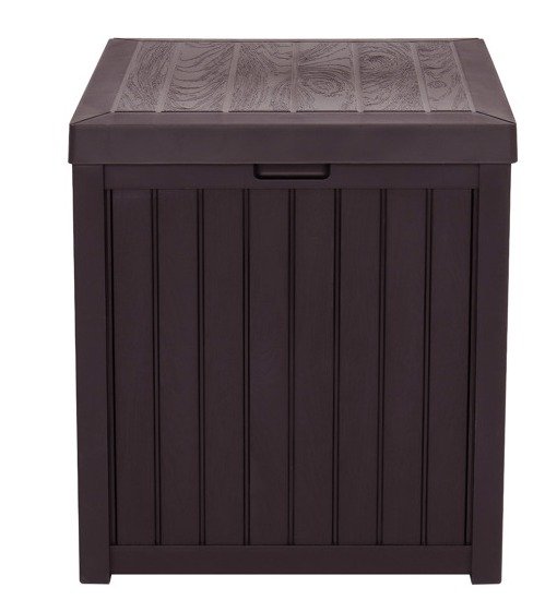 51gal 195L Outdoor Garden Plastic Storage Deck Box Chest Tools Cushions Toys Seat Waterproof