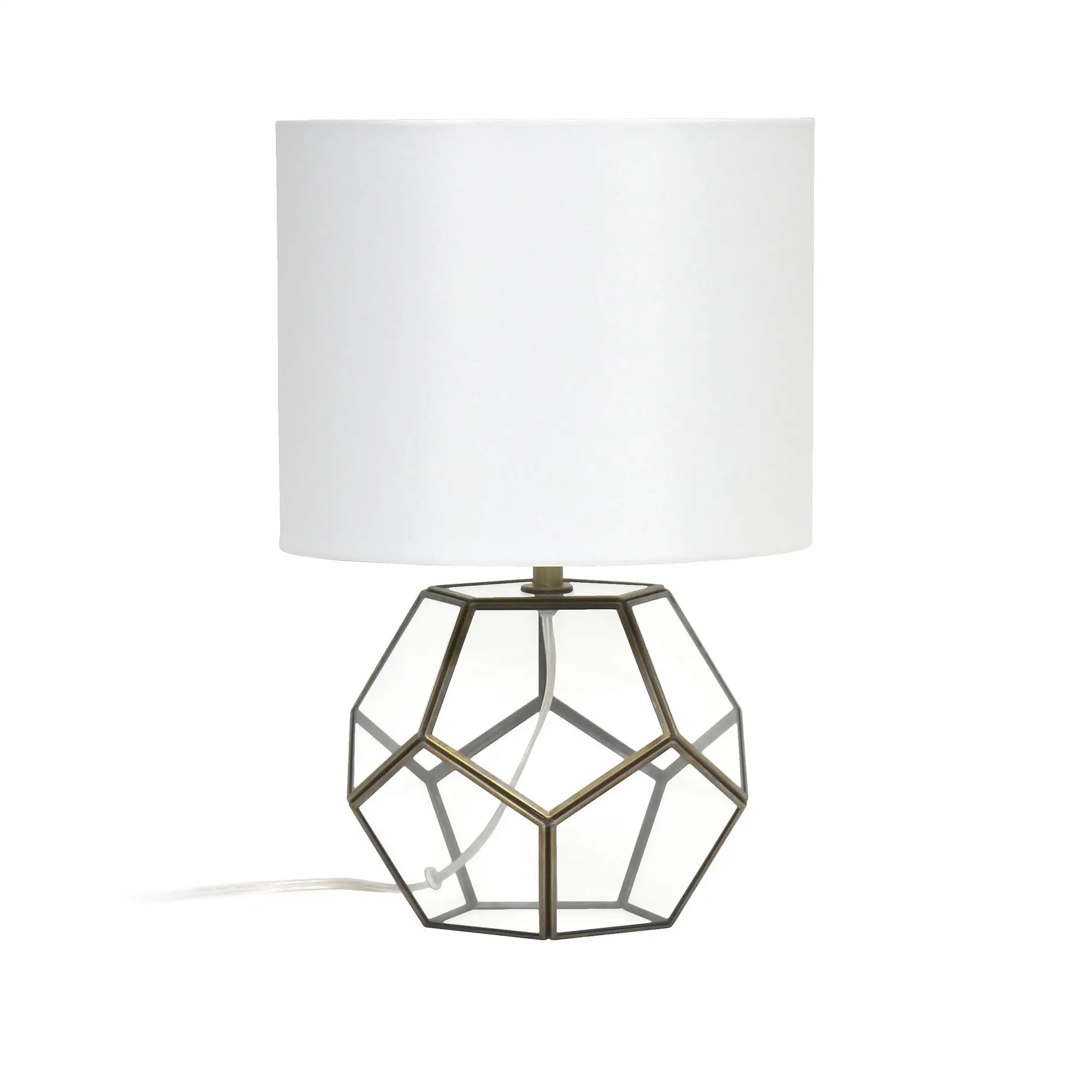 Elegant Designs Glass and Brass Sphere Table Lamp - 10x10x15.5