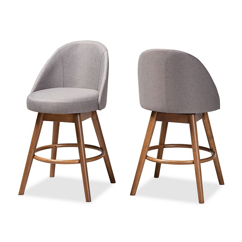 Baxton Studio Carra Counter Stool 2-Piece Set