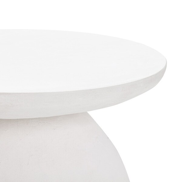 Aloe White Concrete Indoor / Outdoor Side Table