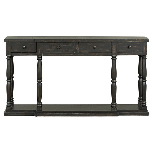 Console Table with 4 Front Facing Storage Drawers