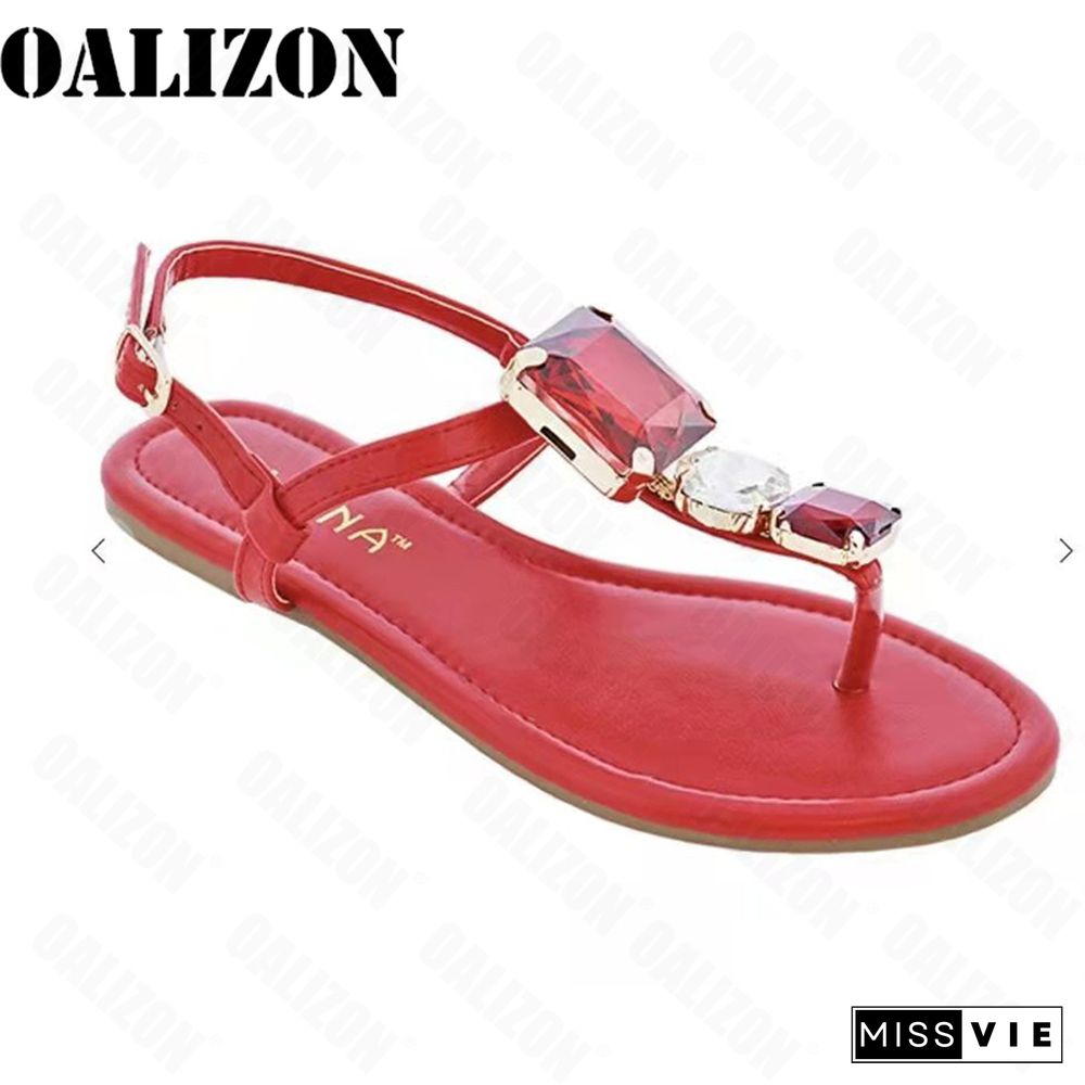 Sandals Women Slippers New Summer Open Toe Shoes Roman Crystal Fashion Dress Slides Beach Clip Toe Shallow Flip Flops Mujer