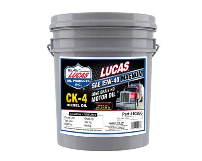 Lucas Oil SAE Magnum 15W-40 Heavy Duty Motor Oil， 5 Gallon - 10288