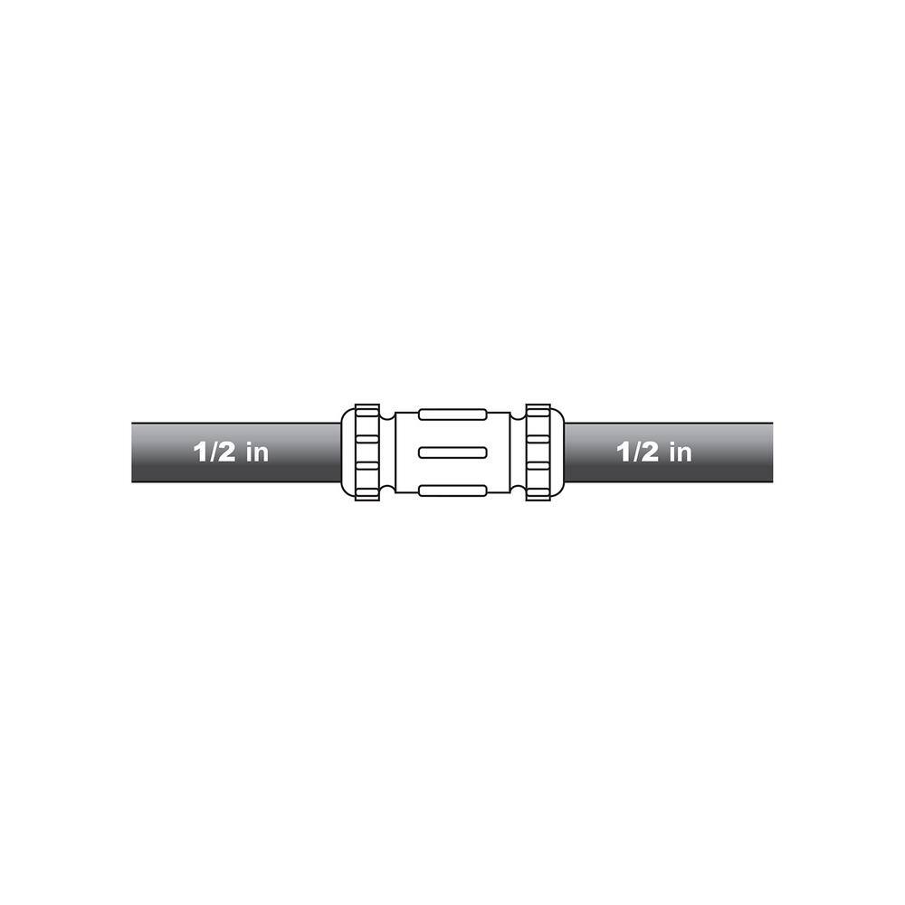 The Plumber's Choice 12 in. Nominal Fitting x 3 in. Length Brass Compression Coupling Fitting with Packing Nut 2234SCR