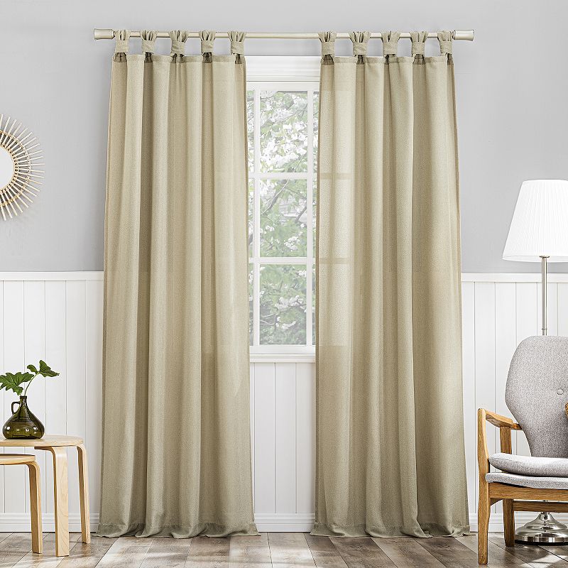 No. 918 Hathaway Semi-Sheer Twist Tab Top 1 Curtain Panel