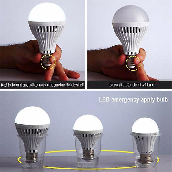 Rechargeable E27 12w Led Light Bulb With Battery Backup Emergency Led Bulb White 81234