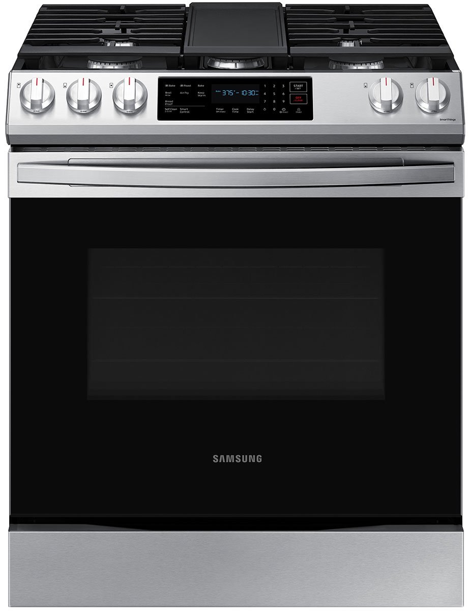  ADA 6 Cu. Ft. Fingerprint Resistant Stainless Steel Smart Slide-In Gas Range With Air Fry and Convection