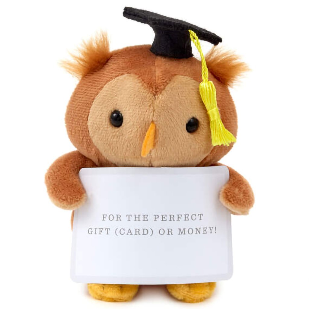 Hallmark  Wise Owl Plush Graduation Gift Card Holder, 4.75