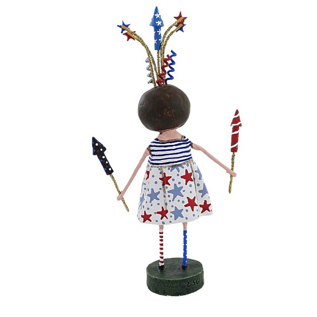 Lori Mitchell Putting On A Show One Figurine 8 5 Inches Stars Stripes July Fourth 14485 Polyresin Blue