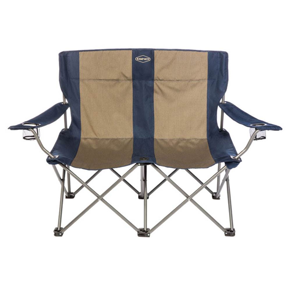 Kamp-Rite 2 Person Outdoor Tailgating Camping Double Folding Lawn Chair (2 Pack)