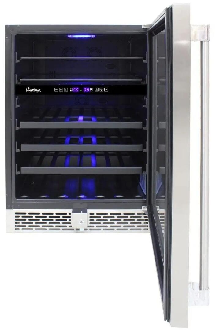 Vinotemp VTOUTDR24GD 24 Inch Stainless Steel Wine Cooler