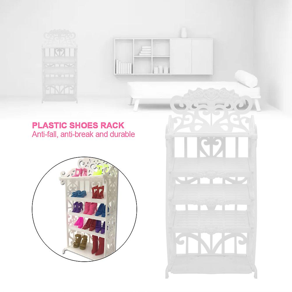 Mini Furniture Plastic Shoe Cabinet/rack Model Toys For Children Play