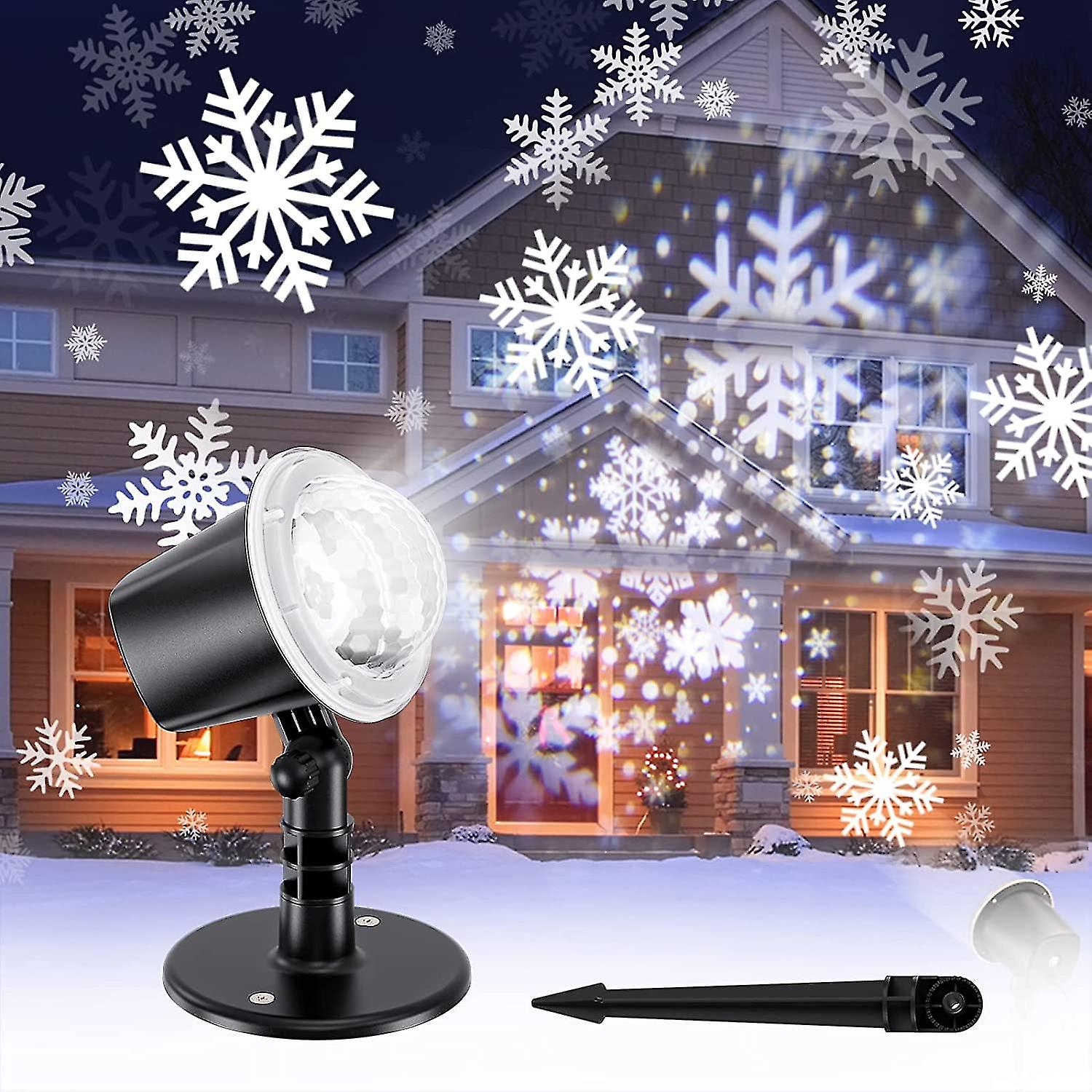 Storm Snowflake Projector Waterproof Led Snowfall Pattern Projection Rotating Lights For Christmas Party Indoor Outdoor Lighting Decoraions