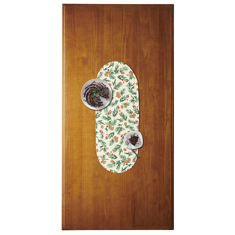 St. Nicholas Square? Holiday Floral Braided Runner