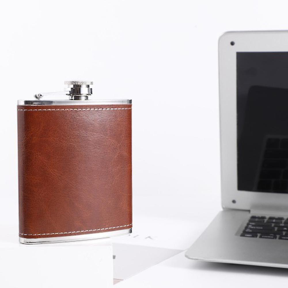 Hip Flask Gift Set， Hip Flasks For Liquor For Men With Leather Cover