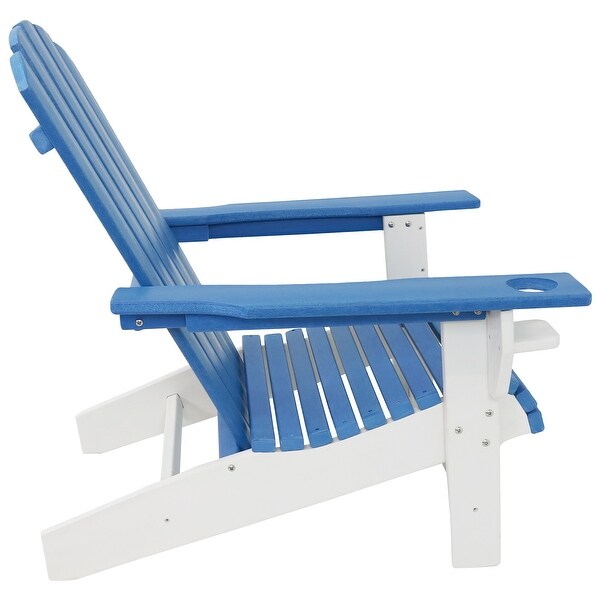 Sunnydaze AllWeather Outdoor Adirondack Chair with Drink Holder