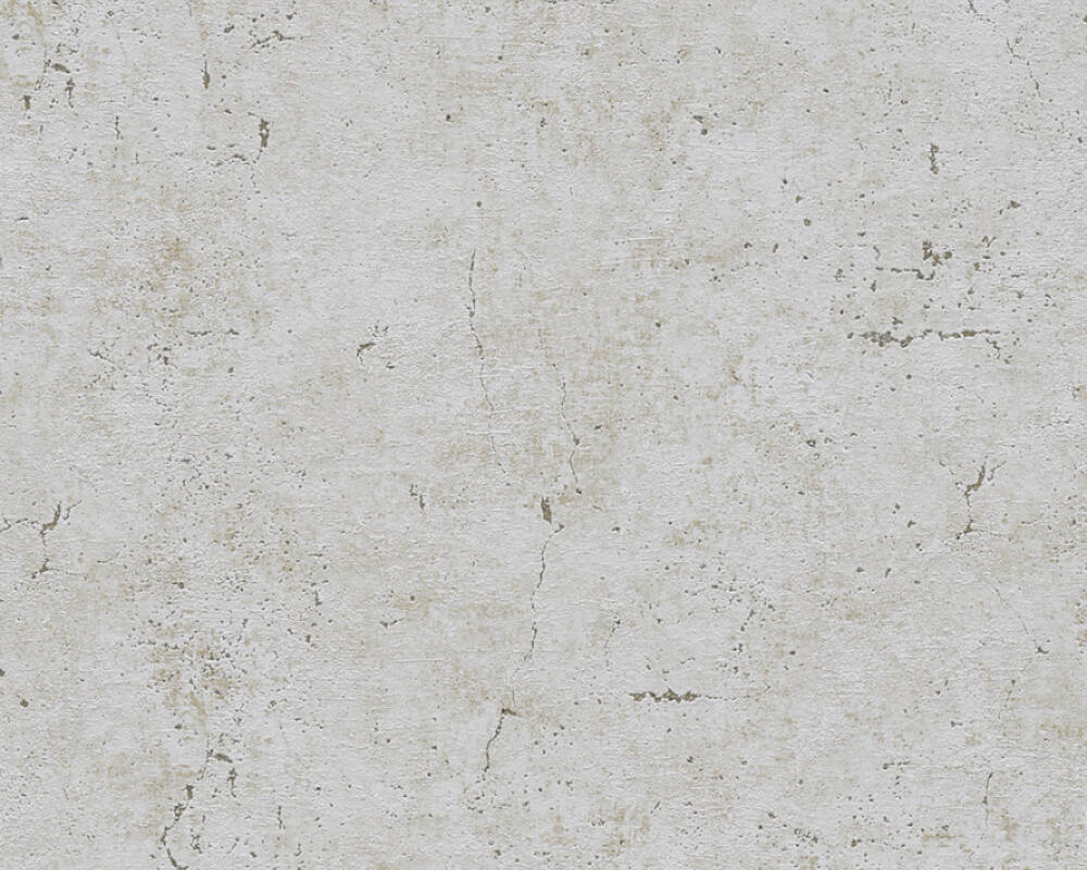 Metta Faux Concrete Wallpaper in Grey and Ivory by BD Wall