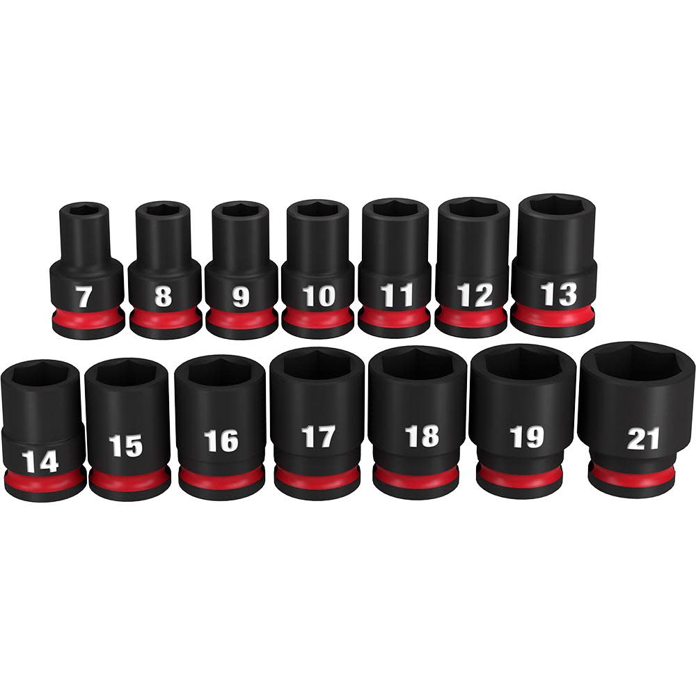 Milwaukee Impact Socket 3/8 Drive Metric Standard 6 Point 14pc 49-66-7007 from Milwaukee