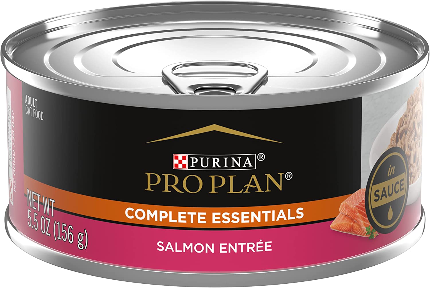 Purina Pro Plan Gravy Wet Cat Food， COMPLETE ESSENTIALS Salmon Entree in Sauce - (24) 5.5 oz. Cans