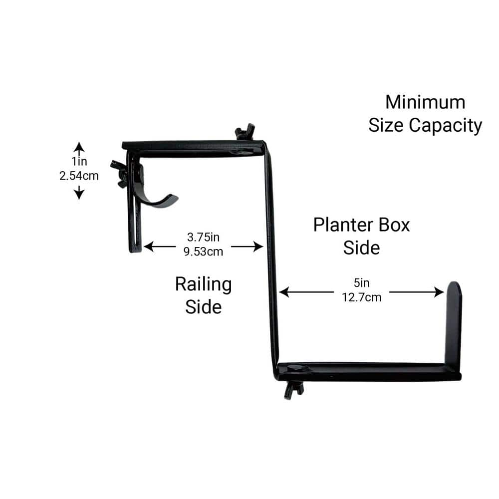 Vigoro Adjustable Window Planter Box Single Metal Bracket 51472