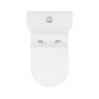 Swiss Madison Calice 2-piece 0.81.28 GPF Dual Flush Elongated Toilet in White Seat Included SM-2T120