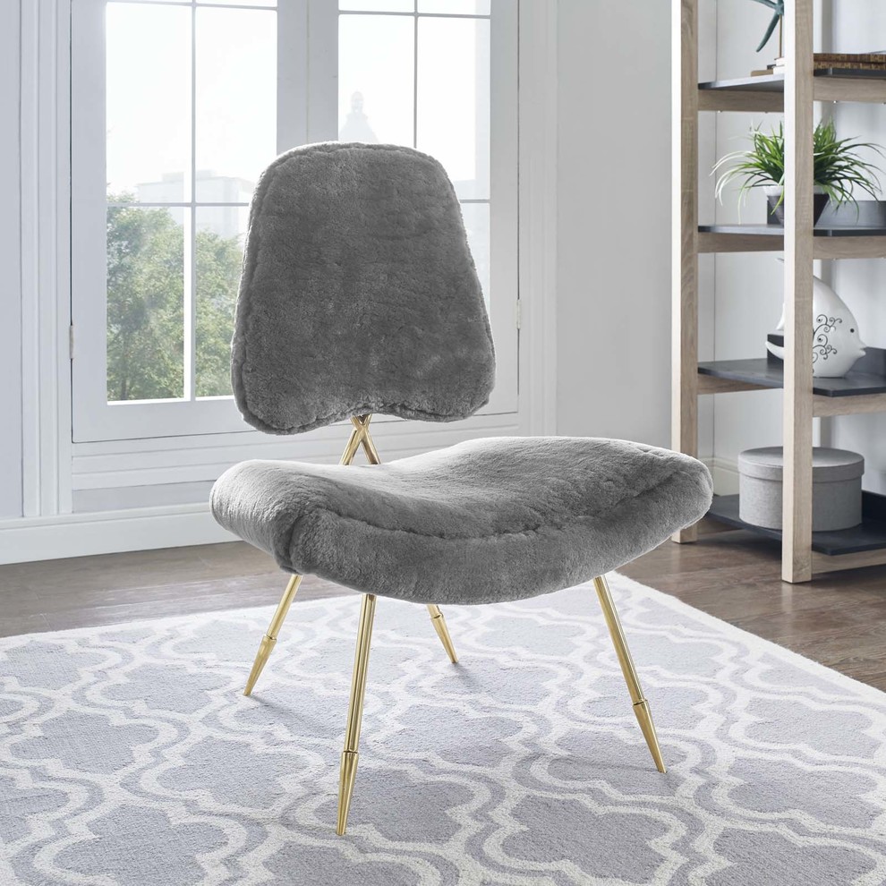 Modern Urban Living Accent Chair  Metal Steel Skin   Midcentury   Armchairs And Accent Chairs   by House Bound  Houzz