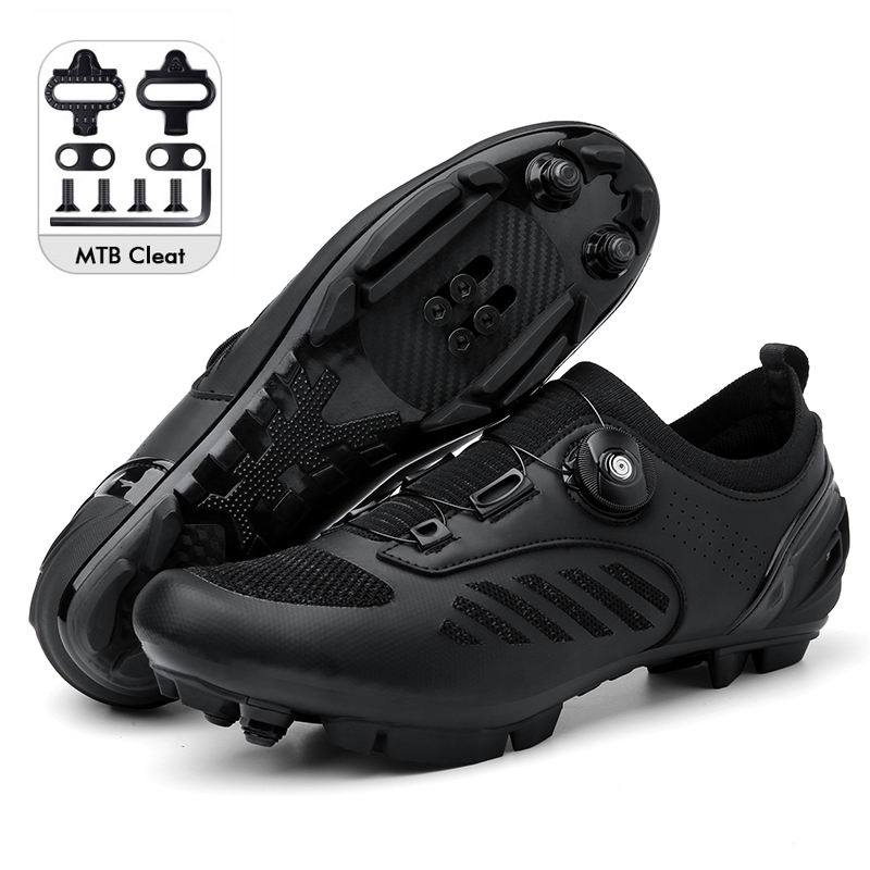 MTB Cycling Shoes Men Self locking Cleat Speed Road Bike Sneakers Racing Bicycle Shoes Women Flat Mountain SPD Clits Footwear