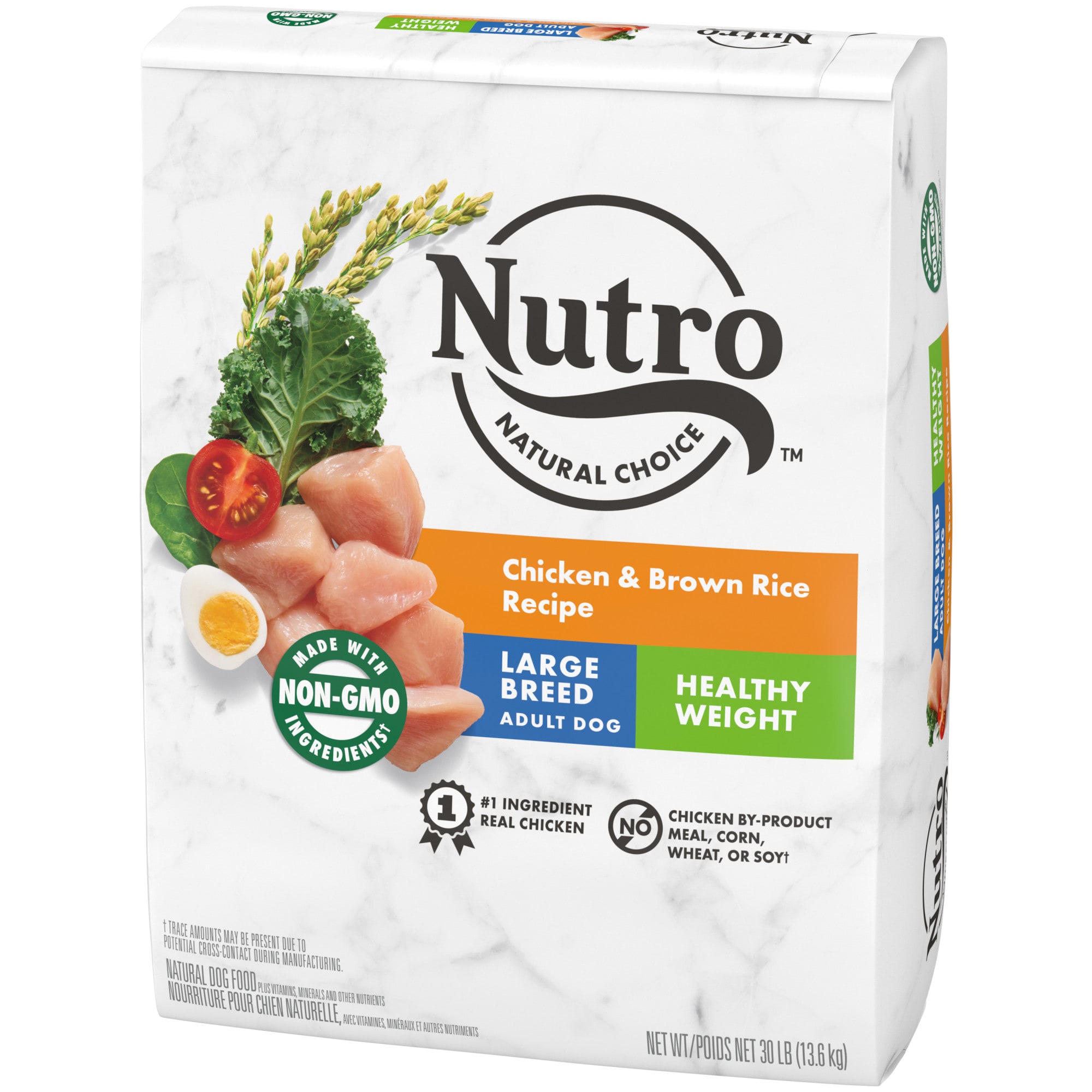 Nutro Natural Choice Chicken  Brown Rice Recipe Healthy Weight Large Breed Adult Dry Dog Food， 30 lbs.