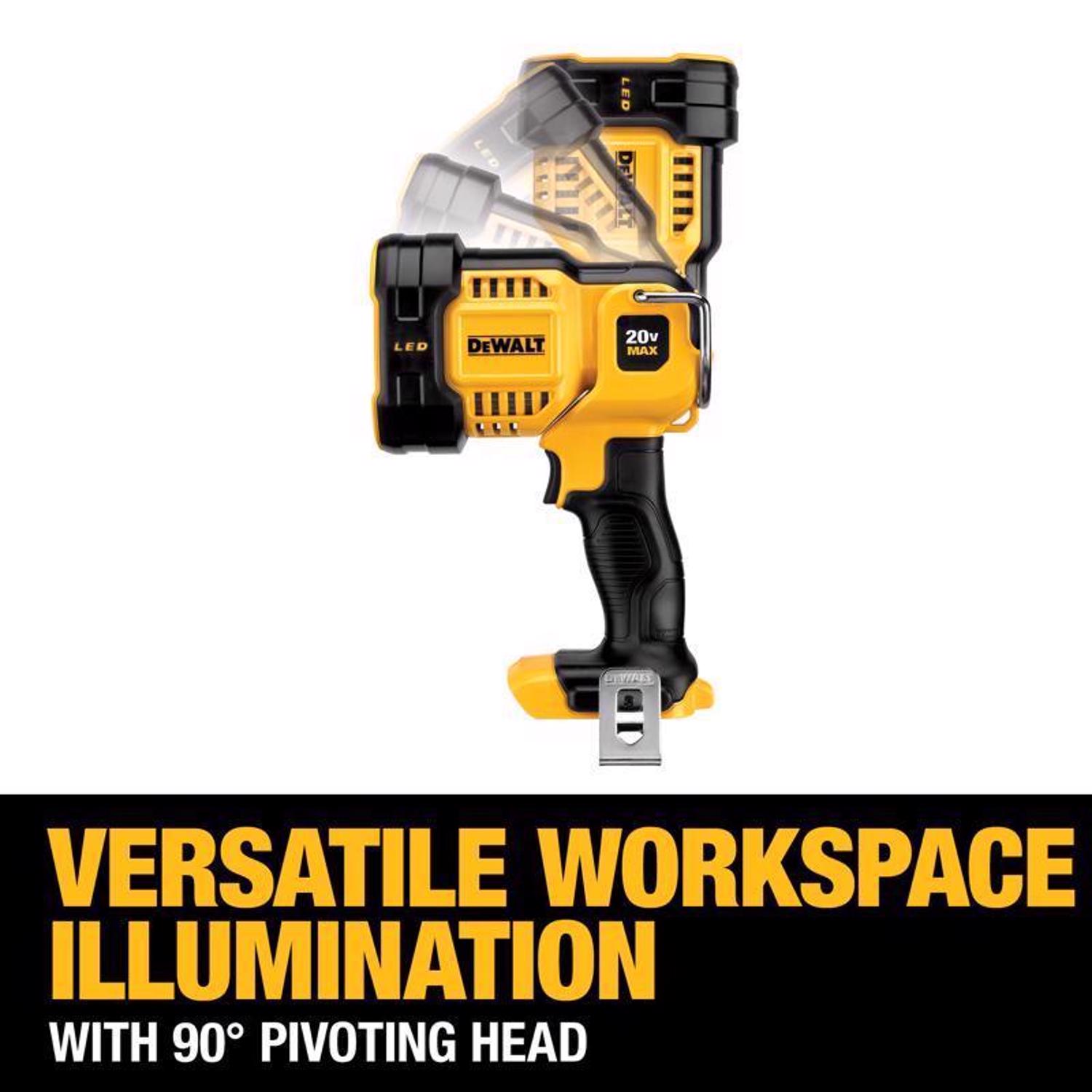 DW 20V MAX 1500 lm Black/Yellow LED Jobsite Spotlight