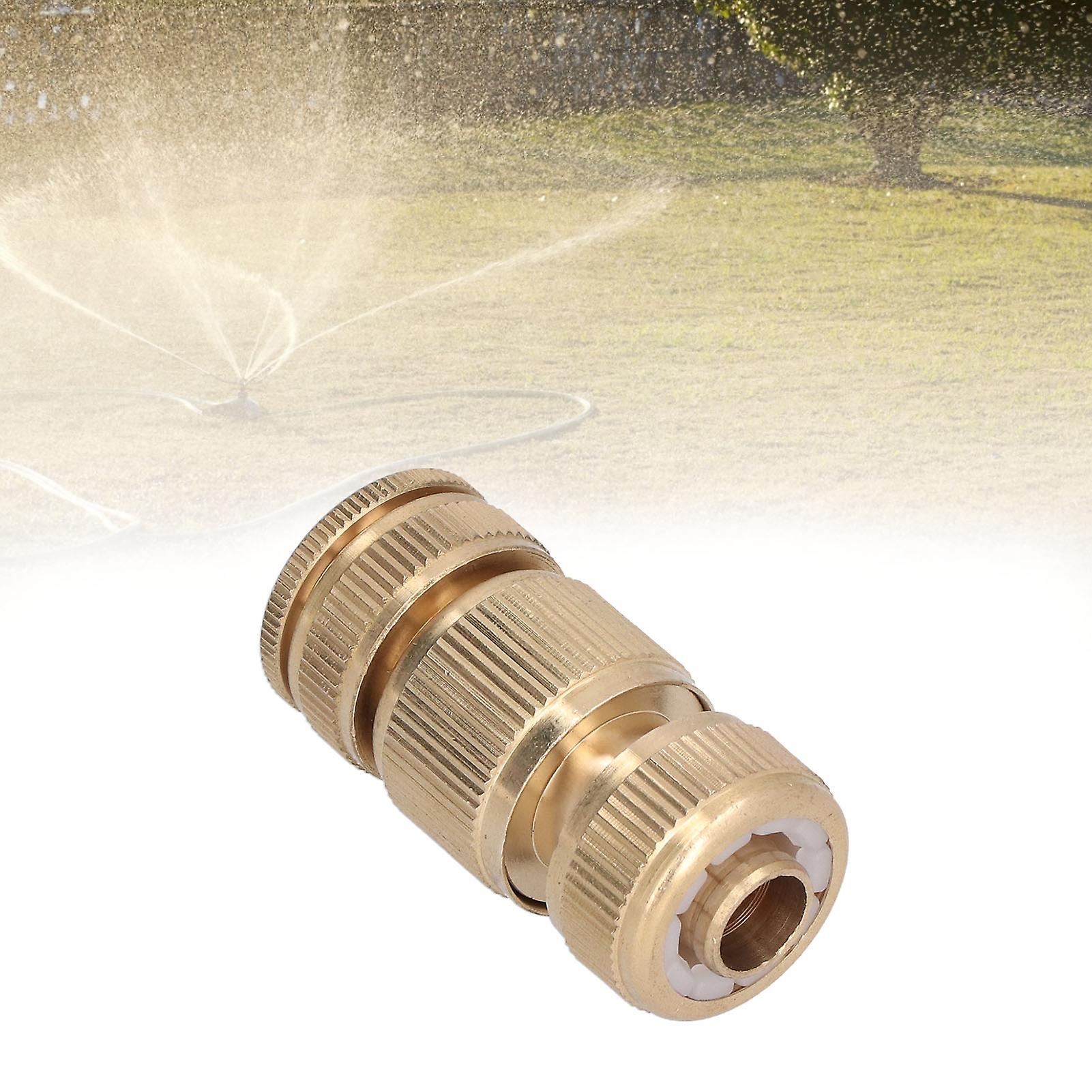 Garden Hose Quick Connector， Leakproof Brass Fitting Quick Release Adapter， 3/4 Inch Thread Water Hose Male And Female Easy Connect Fittings With Wash