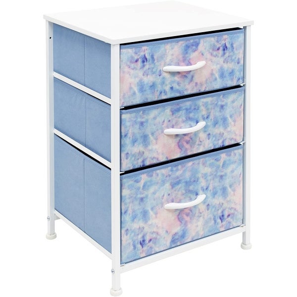 Nightstand 3-Drawer Shelf Storage - Bedside Furniture End Table Chest - - 34483825