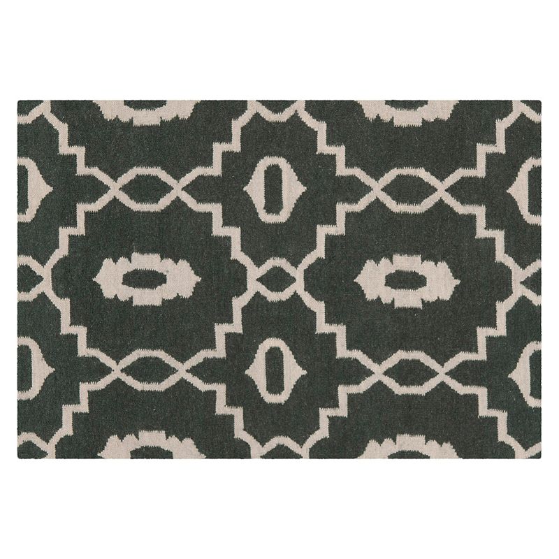 Safavieh Dhurries Jagged Circle Handwoven Flatweave Wool Rug