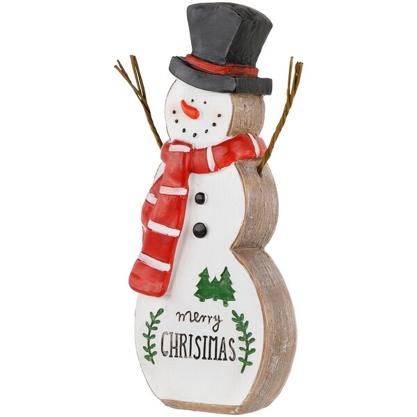 Wooden Snowman Merry Christmas Decoration