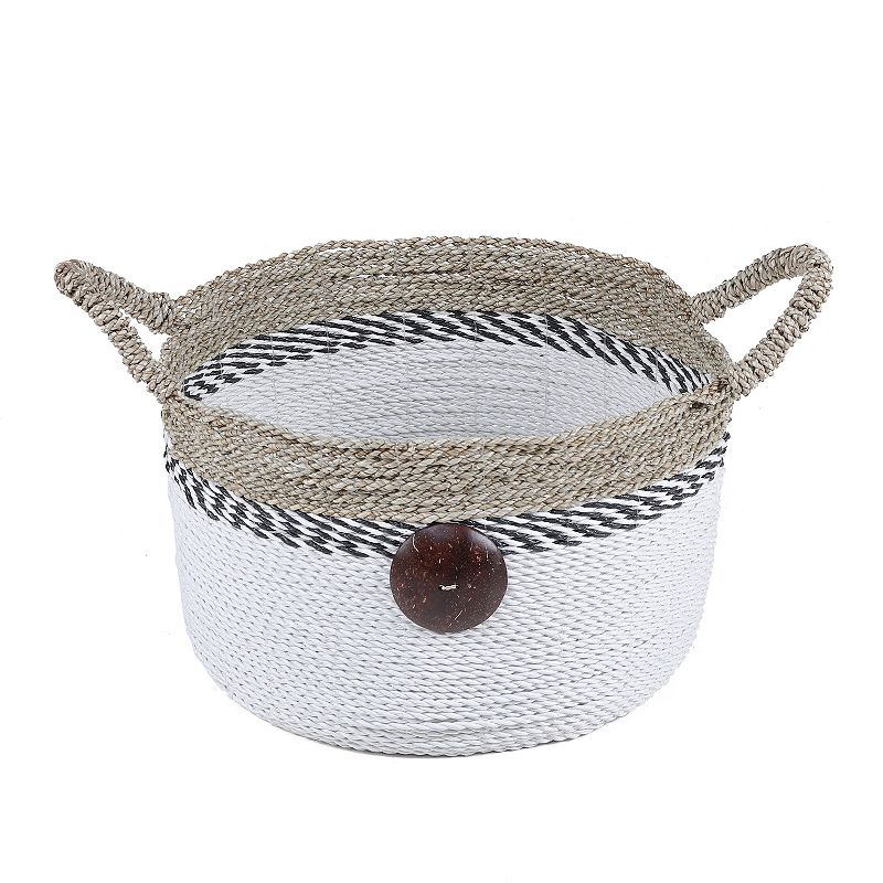 Saddle River Raffia and Seagrass Basket 3-piece Set