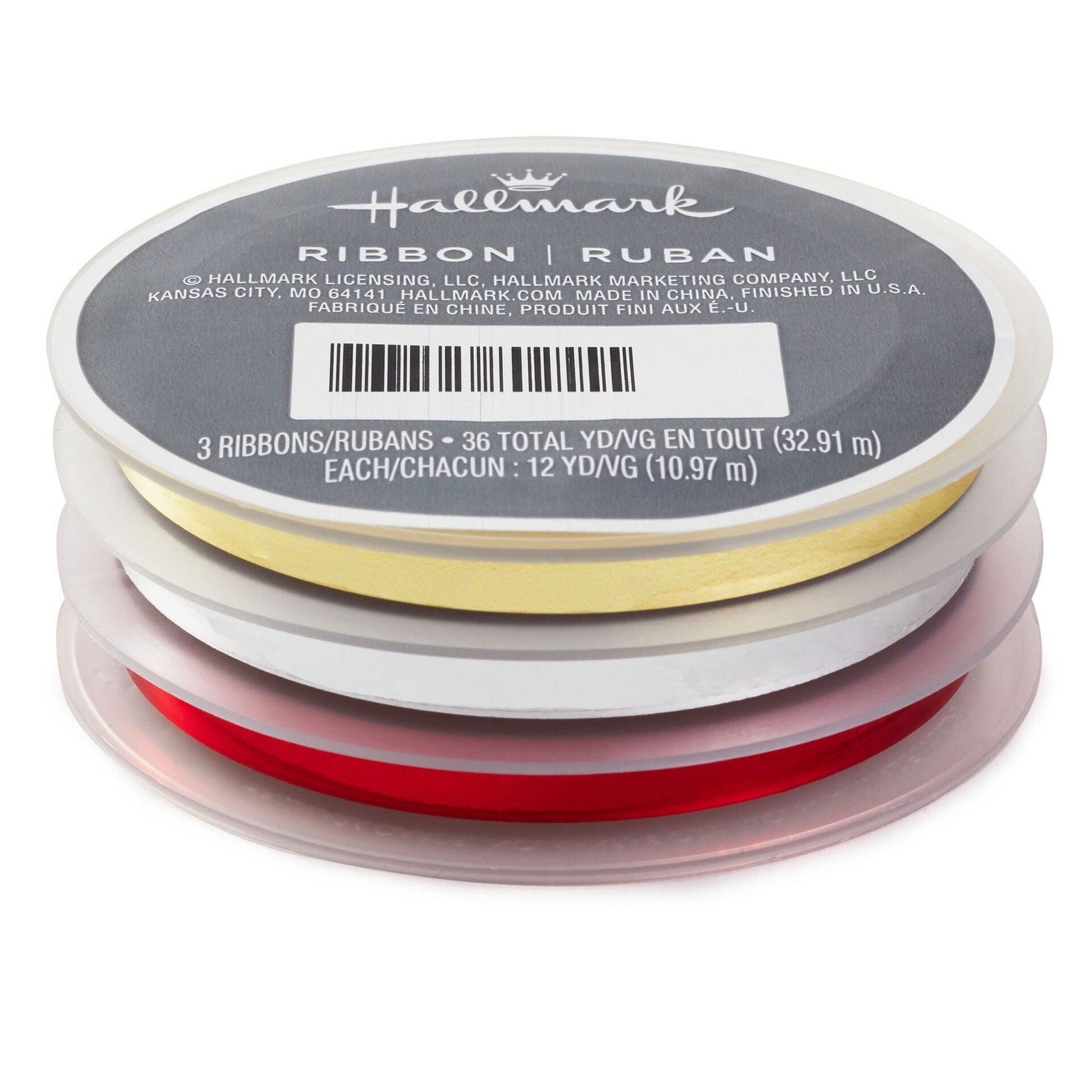 Hallmark  Gold/Silver/Red 3-Pack Metallic Curling Ribbon, 108'