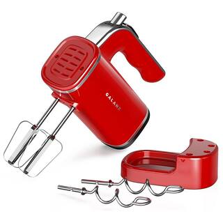 Galanz 5 Speed 150-Watts Retro Hand Mixer with Storage Base in Hot Rod Red 985120367M