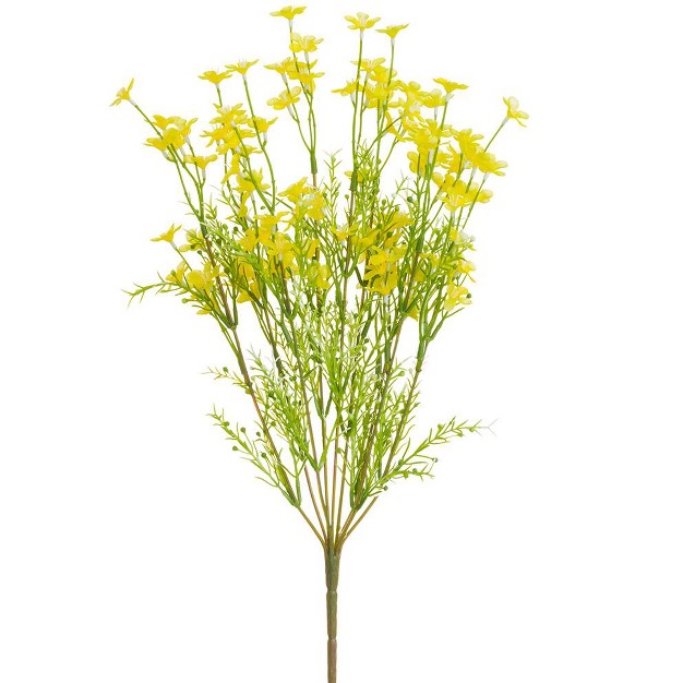 Yellow And Green Forget me not Artificial Floral Bush