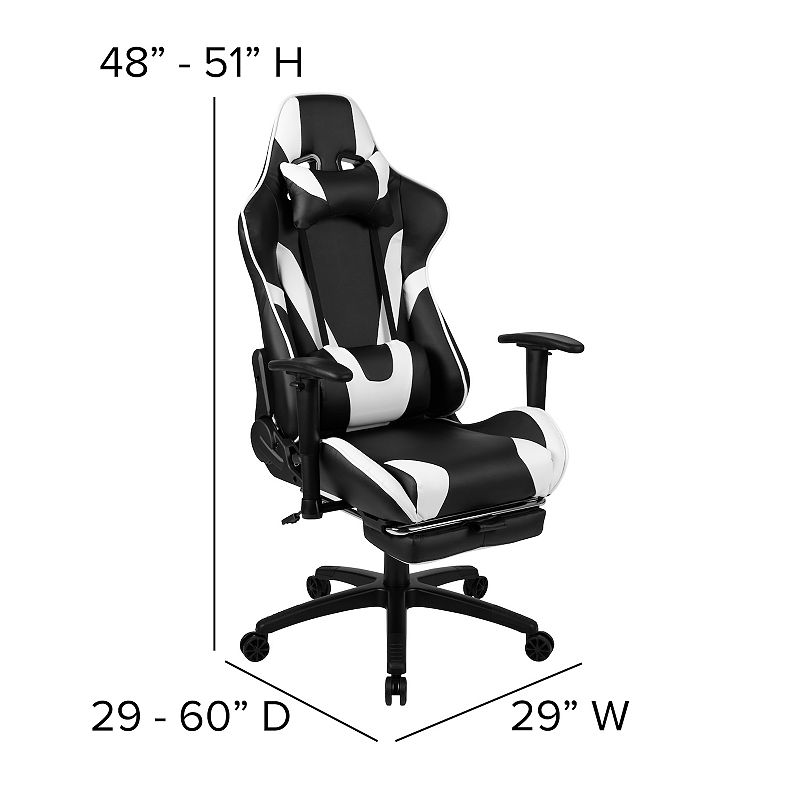 Flash Furniture Gaming Desk and Footrest Reclining Gaming Desk Chair 2-piece Set