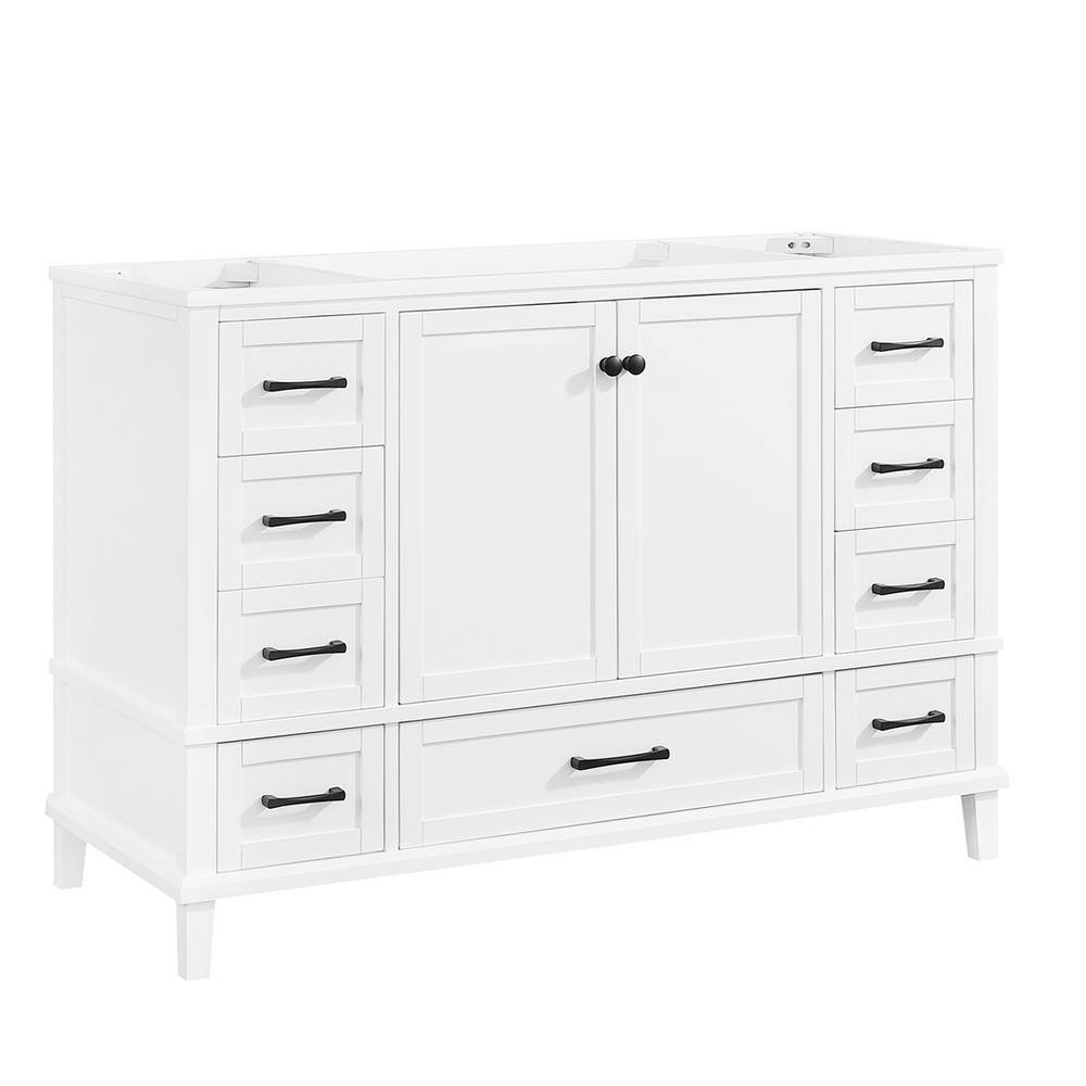 Home Decorators Collection Merryfield 48 in. W x 21-12 in. D Bathroom Vanity Cabinet Only in White 19112-V48-WT