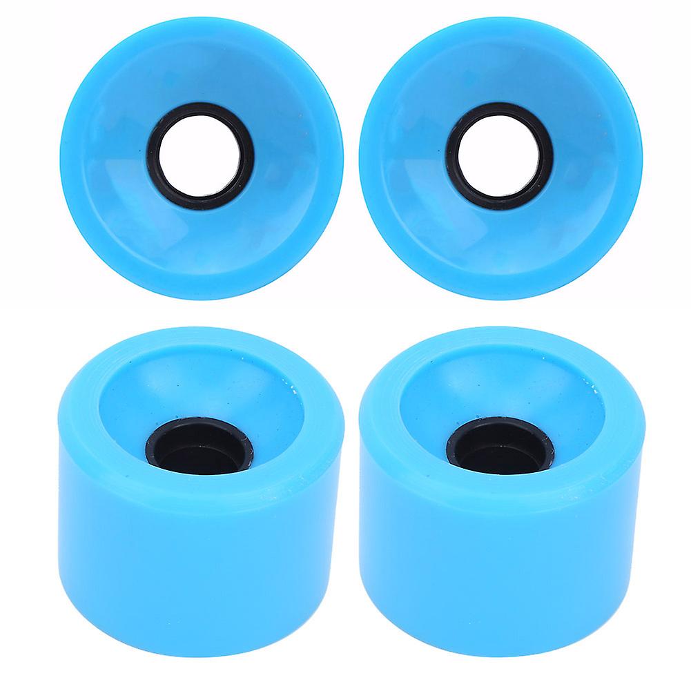 4pcs/set Skateboard High Elastic Colorful Pu Wheel Accessory For Most Skateboardsblue