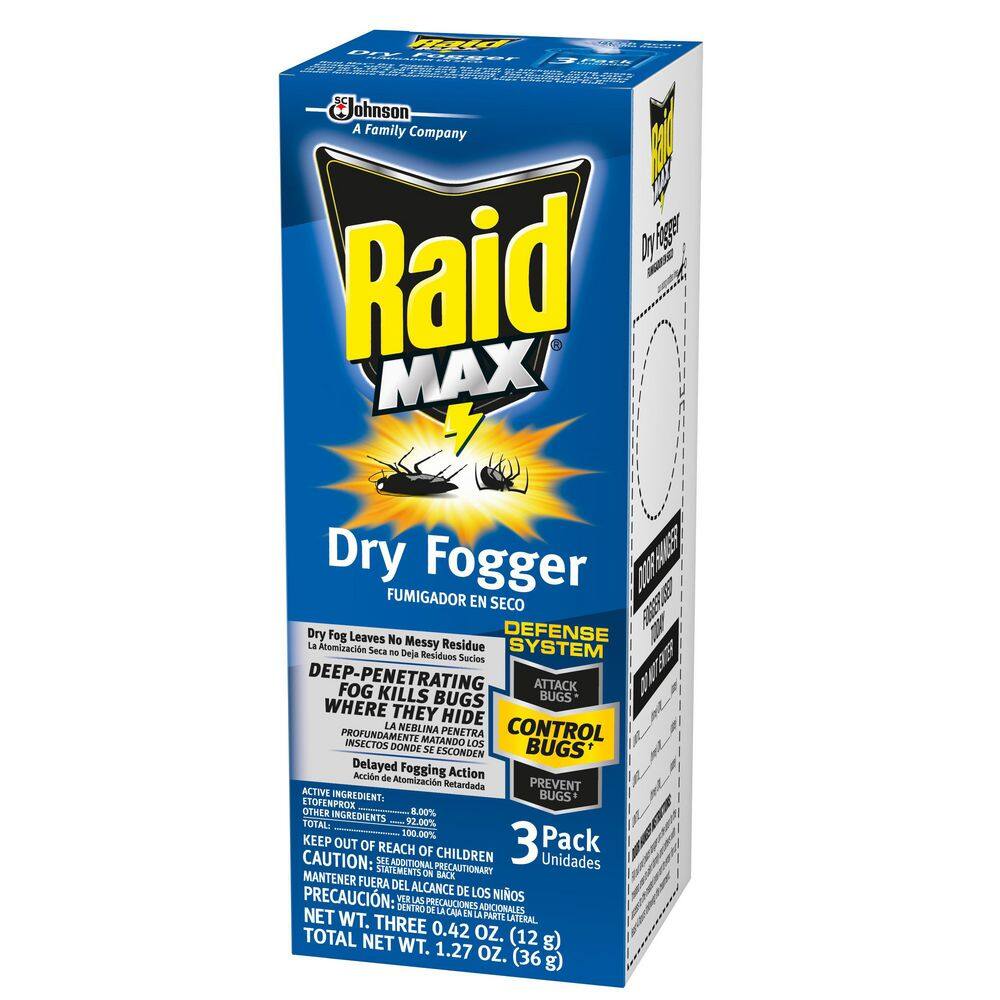 Raid Max 1.27 oz. Fresh Scent Dry Fogger (3-Pack) 306733