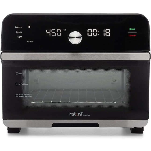 Instant Omni Plus 19 QT/18L Air Fryer Toaster Oven Combo， From the Makers of Instant Pot， 10-in-1 Functions， Fits a 12 Pizza， 6 Slices of Bread， App with Over 100 Recipes， Stainless Steel