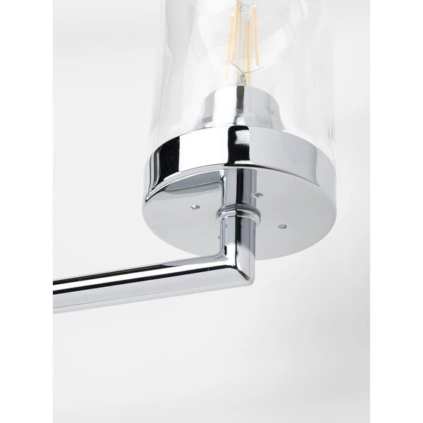 Signal Collection 3-Light Polished Chrome Clear Glass Coastal Bath Vanity Light