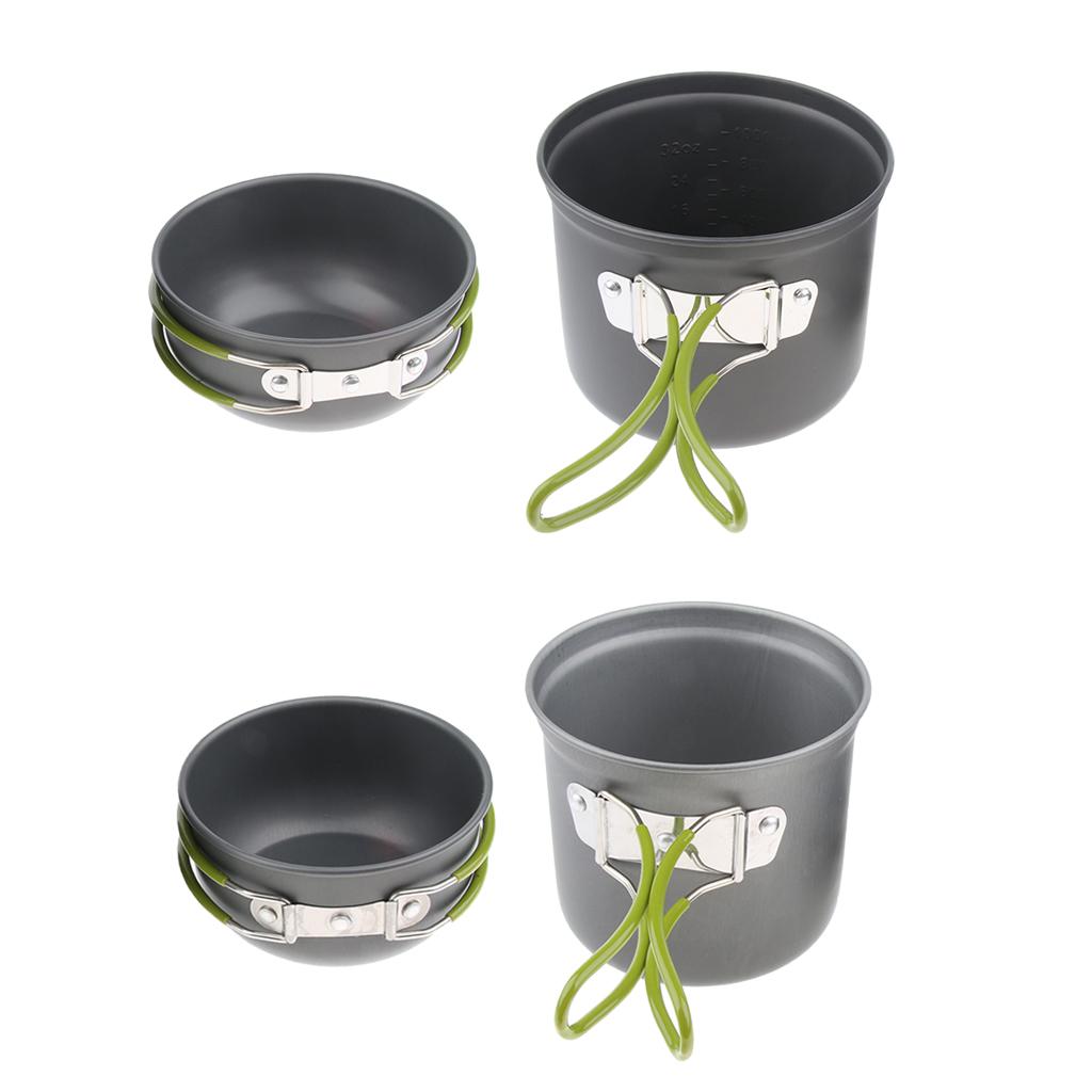 Portable Outdoor Cookware Camping Picnic Cooking Bowl pot Set Small