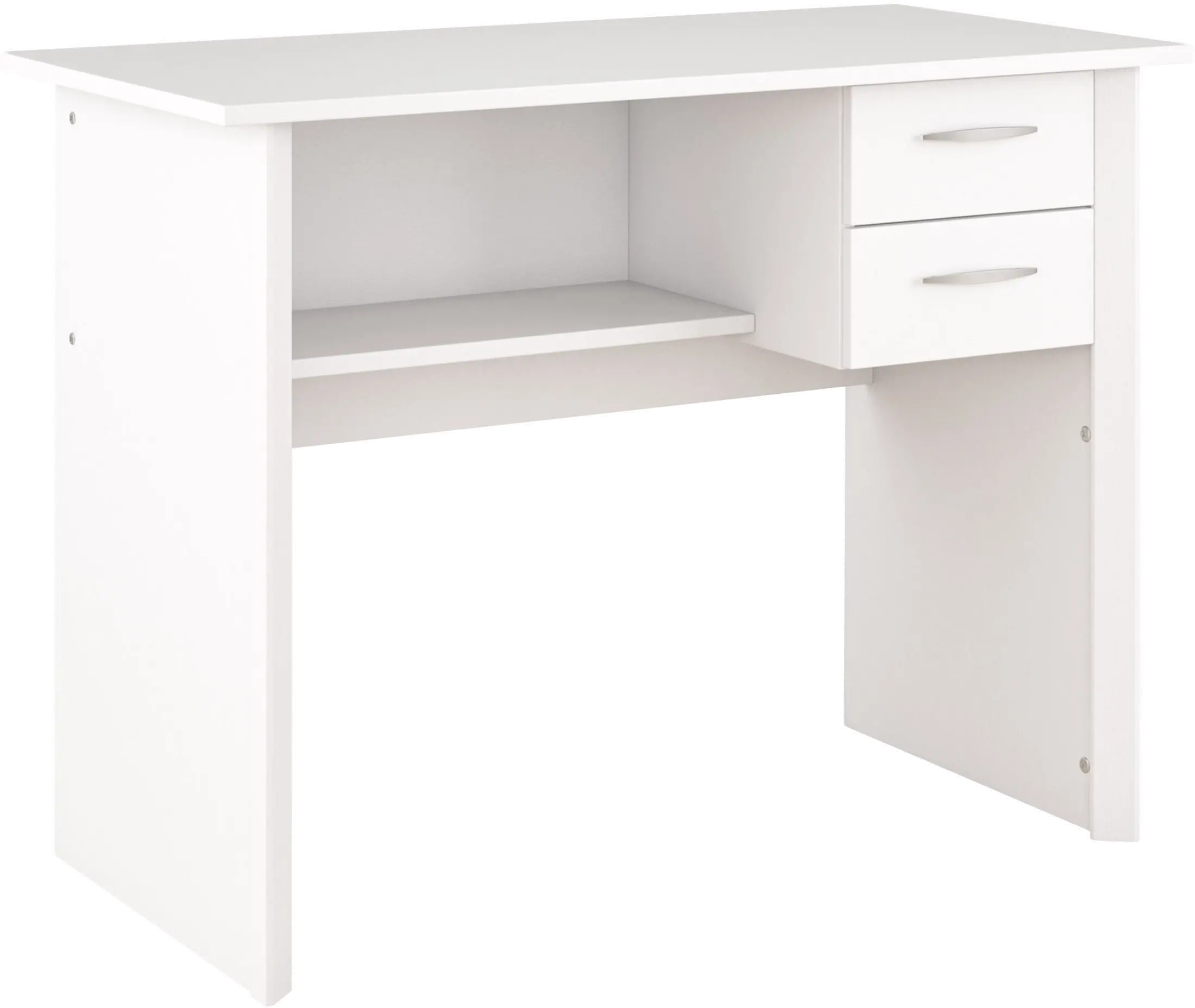 Kingston Contemporary Classic White Two Drawer Desk