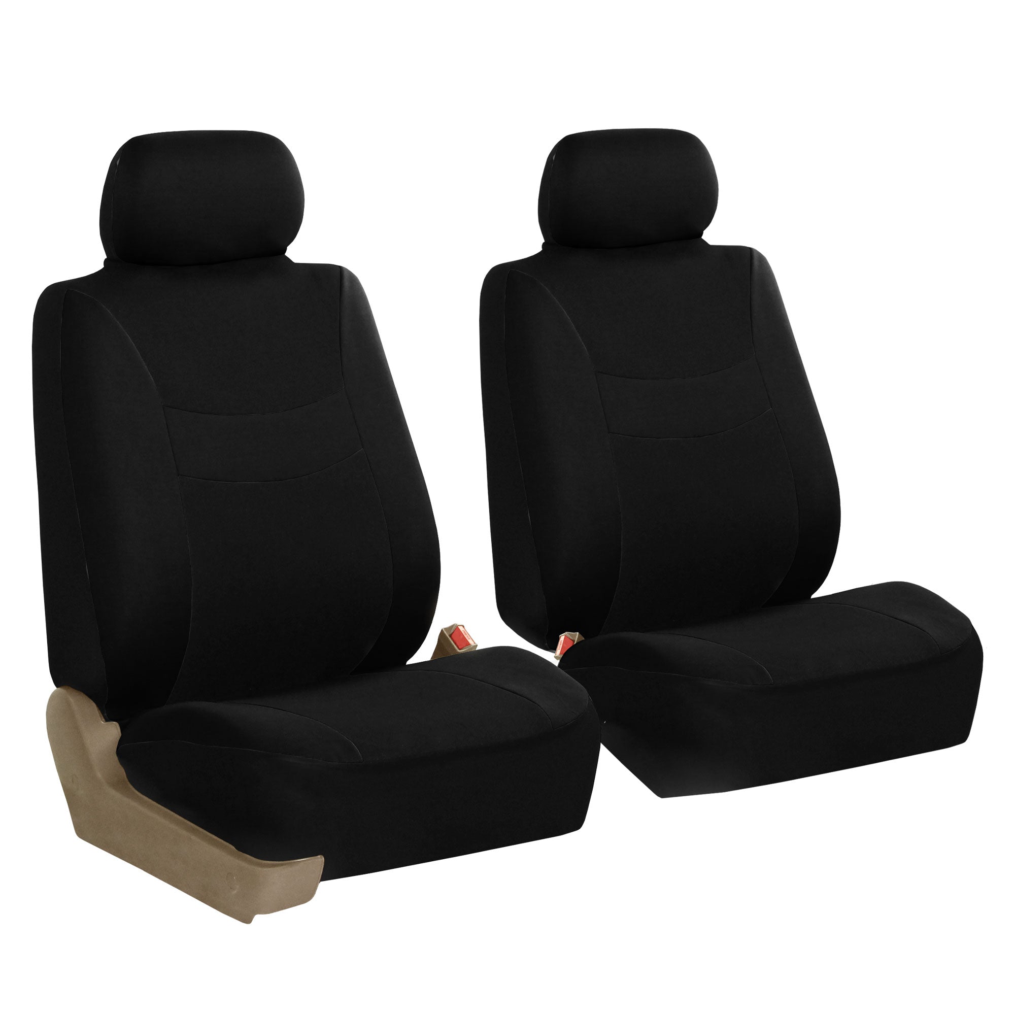 FH Group Light and Breezy Seat Covers for Auto， 3 Row 8 Seaters SUV VAN Full Auto Seat Covers Set， Black