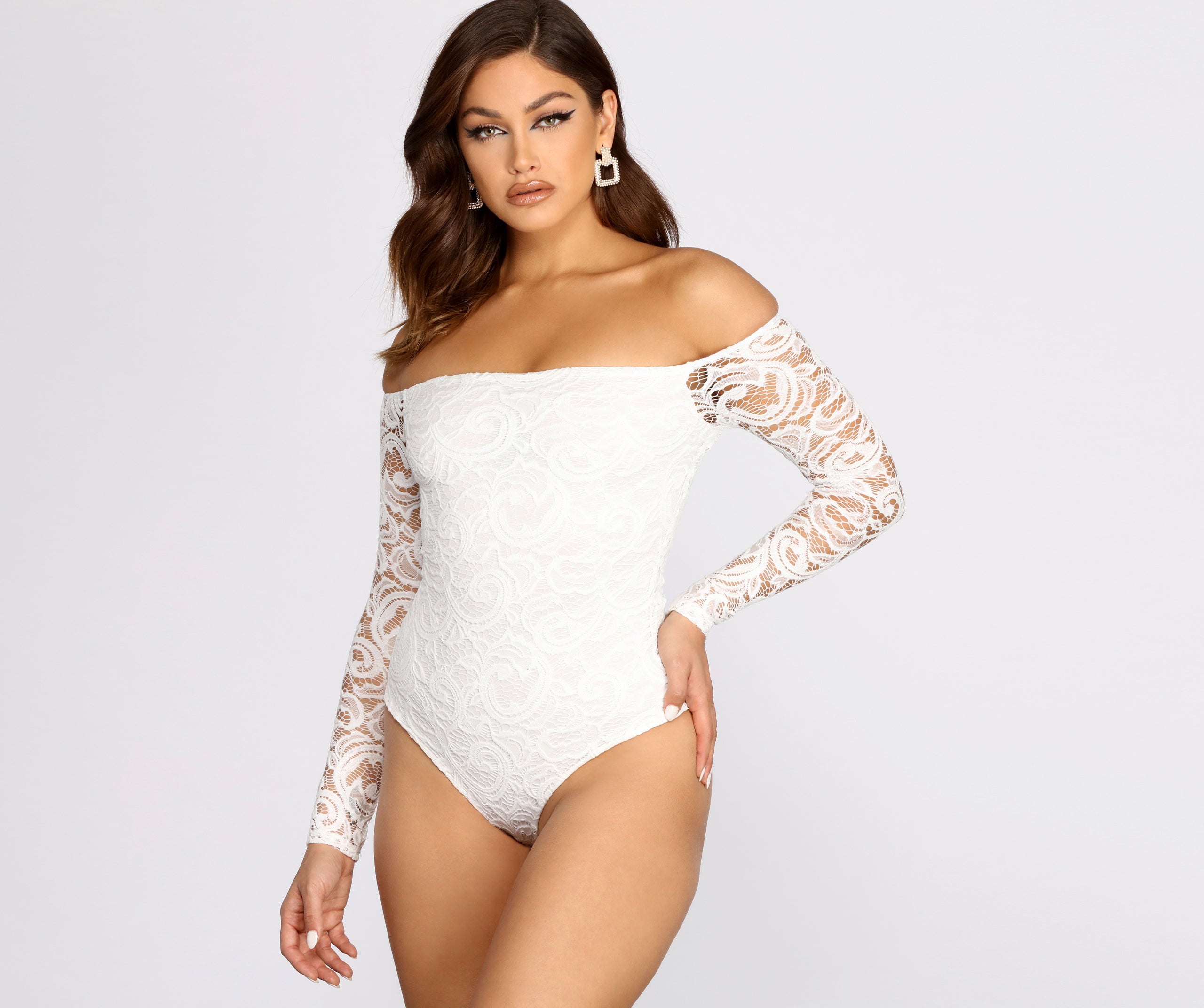 Lover Of Lace Off The Shoulder Bodysuit