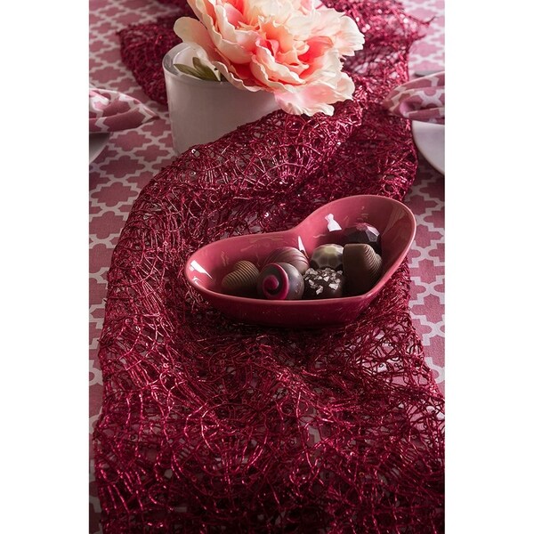 Design Imports Sequin Mesh Roll Table Runner (0.25 inches high x 16 inches wide x 120 inches deep)