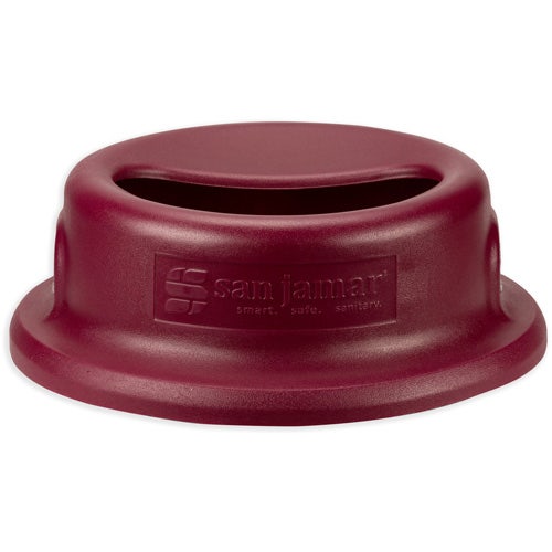 San Jamar KA4400 KatchAll Magnetic Flatware Retriever 44-Gallon Trash Can Lid， Burgundy